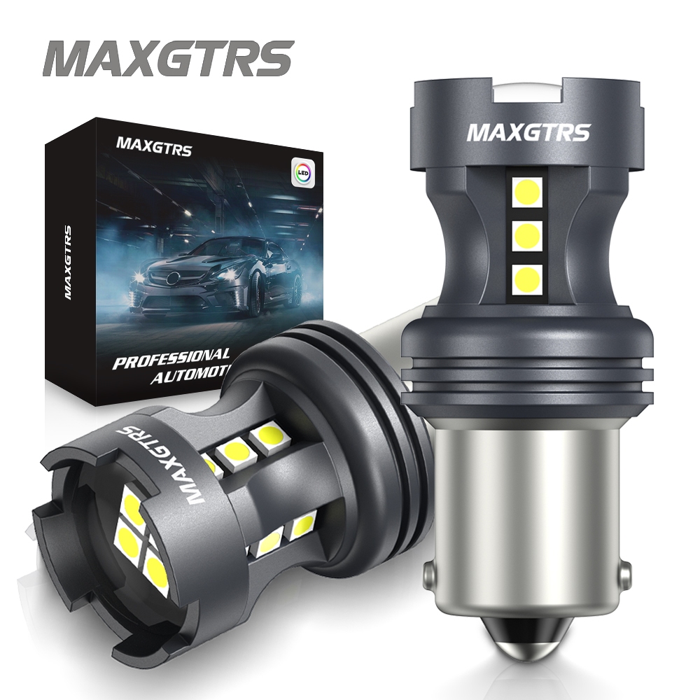 MAXGTRS 2x P21W BA15S LED Canbus 1156 BAY15D 1157 P21 / 5W Bóng Đèn LED T20 W21W Đèn Ô Tô 6500K Đèn Phanh Đỏ Trắng Đèn Ngược DRL