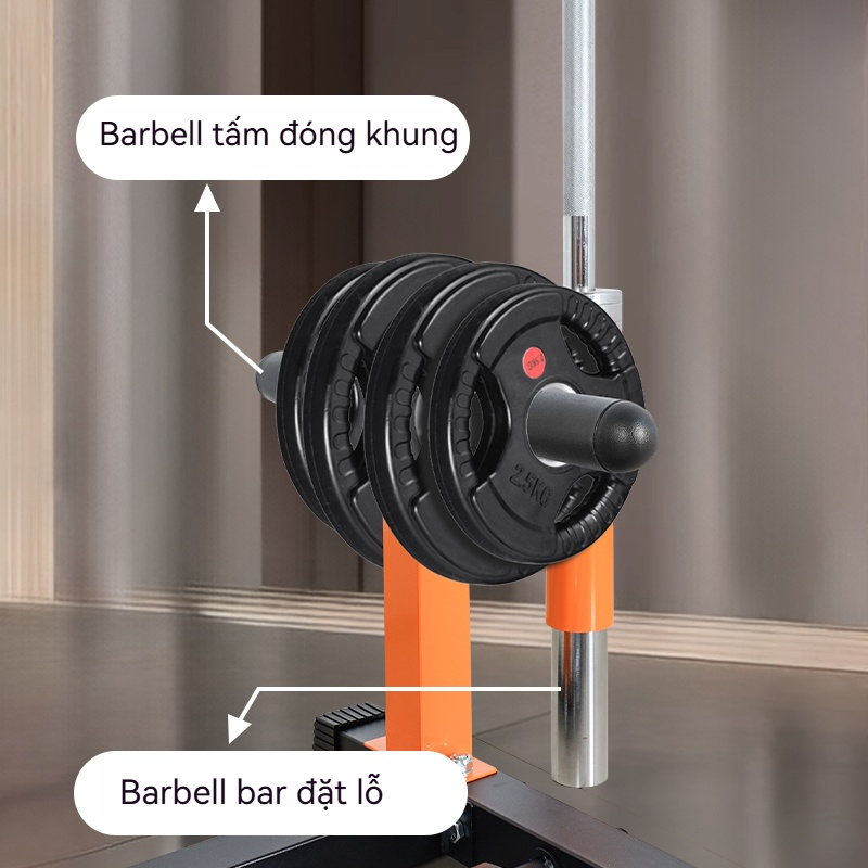 Khung rack,gánh tạ đòn,Squat đa năng điều chỉnh chiều cao 2.20m - ống thép dày 2mm chịu tải 300kg | BigBuy360 - bigbuy360.vn