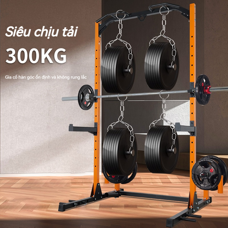 Khung rack,gánh tạ đòn,Squat đa năng điều chỉnh chiều cao 2.20m - ống thép dày 2mm chịu tải 300kg | BigBuy360 - bigbuy360.vn