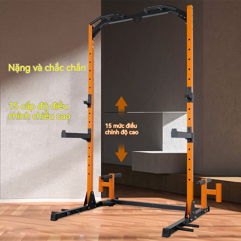 Khung rack,gánh tạ đòn,Squat đa năng điều chỉnh chiều cao 2.20m - ống thép dày 2mm chịu tải 300kg | BigBuy360 - bigbuy360.vn