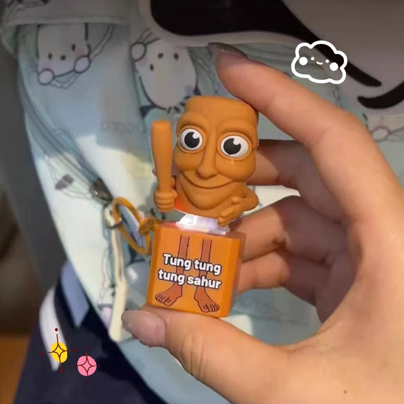 Khóa chìa Phật Âm dễ thương, móc khóa hoạt hình, phụ kiện cho túi xách học sinh.