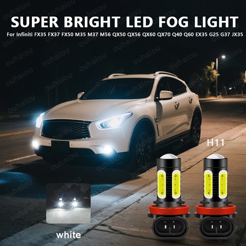 2 Chiếc Cho Infiniti FX35 FX37 FX50 M35 M37 M56 QX50 QX56 QX60 QX70 Q40 Q60 EX35 G25 G37 JX35 Đèn Sư