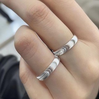  Vòng Mắt Mèo Tối Giản Cho Nhẫn Cặp Đôi Từ Thép Titan Chống Phai Màu 