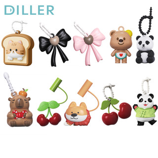  Móc khóa chai nước Diller và miệng ống hút Thiết kế dễ thương cho bình giữ nhiệt D001 