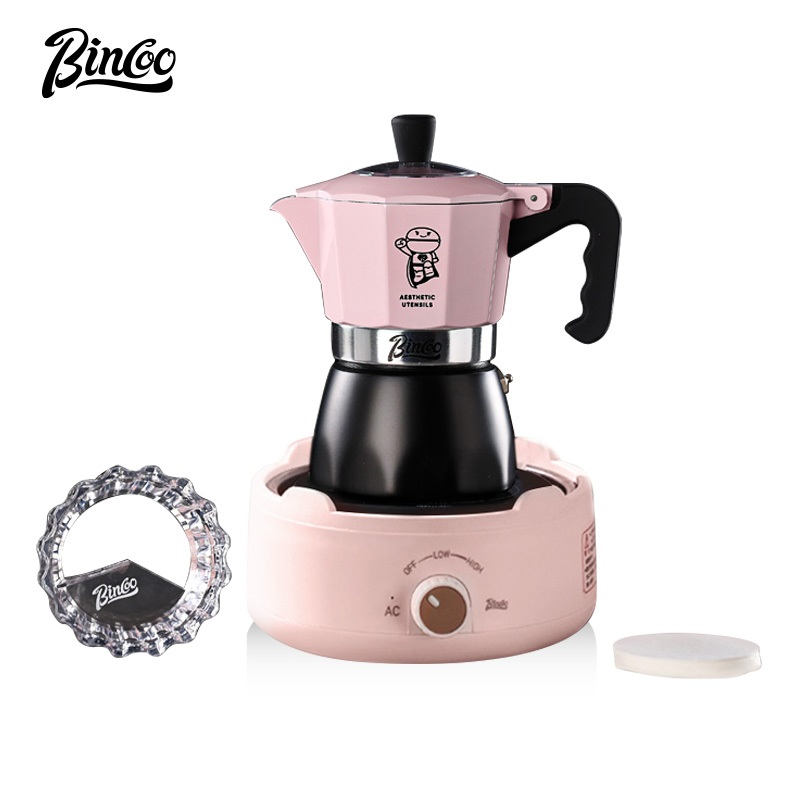 Bincoo Van Đôi Moka Pot Home Mini Pha Cà Phê Bộ Nồi Cà Phê Ý Bộ 2Cups