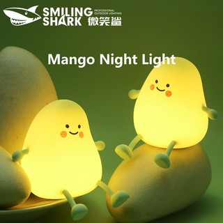 SmilingShark PPD122 Đèn bàn Quả xoài Đèn ngủ mềm mại và ấm áp Cảm giác giống như da để đổi màu 2 chế độ Độ sáng & thời gian Type-C sạc lại Có thể nhào nặn để chiếu sáng phòng ngủ
