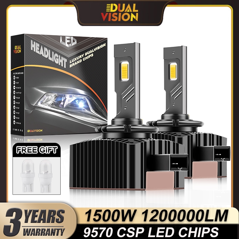 Dualvision D SERIES D1S D3S Led Canbus Đèn Pha D5S D8S Bóng Đèn D1R D3R Turbo Đèn Tự Động Cắm Và Chạ