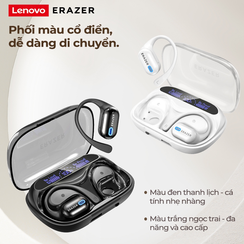 Lenovo ERAZER XP18 AI Tai Nghe Phiên Dịch với Power Bank 3000mAh Bluetooth 6.0 Thiết kế OWS không dây IPX5 Màn hình LED chống nước | BigBuy360 - bigbuy360.vn