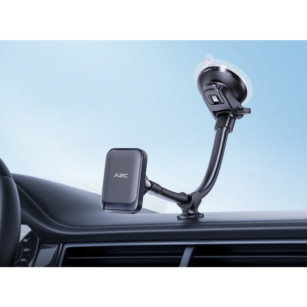 APPS2Car Giá đỡ điện thoại di động gắn trên ô tô từ tính mạnh mẽ cho bảng điều khiển và kính chắn gi