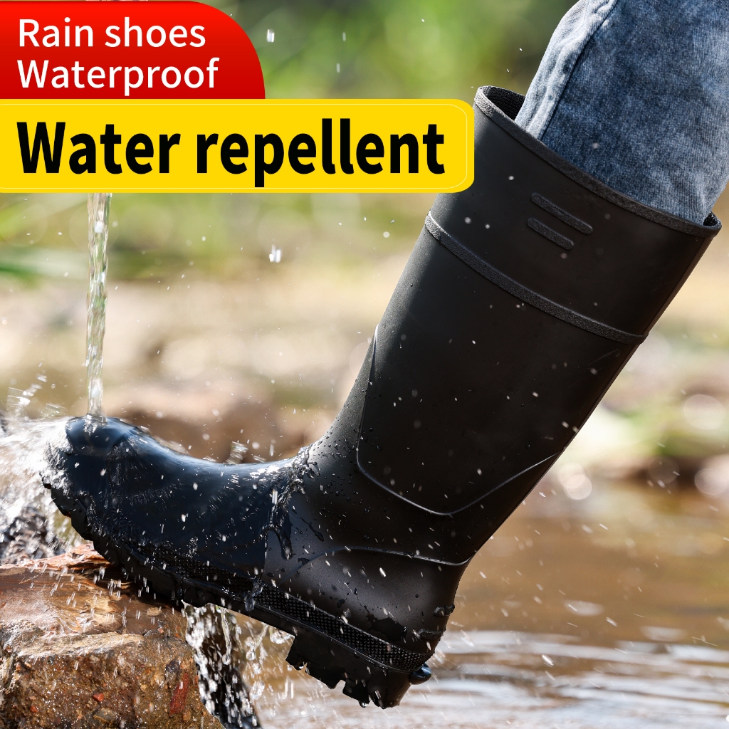 Giày bảo hộ, bốt làm việc ngoài trời chống thấm nước PVC GUYISA