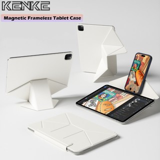  Vỏ iPad Tablet KENKE,Vỏ nam châm mới,dành cho iPad Air Pro 11 inch、13" pro 12.9 ốp ipad gen 10 11th A16 Case Air 4 5 6 7 M2 M3 M4 Mini 6 7 A17 Pro có thể gấp gọn theo nhiều góc,vỏ tablet phong cách cao cấp、chất lượng cao,tấm cứng co giãn,màu trắng 