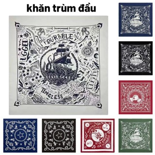  55*55CMKhăn bandana nhiều màu Hiphop khăn đội đầu băng đô đa năng vuông Khăn trùm đầu cho nam nữ Khăn mặt L102 