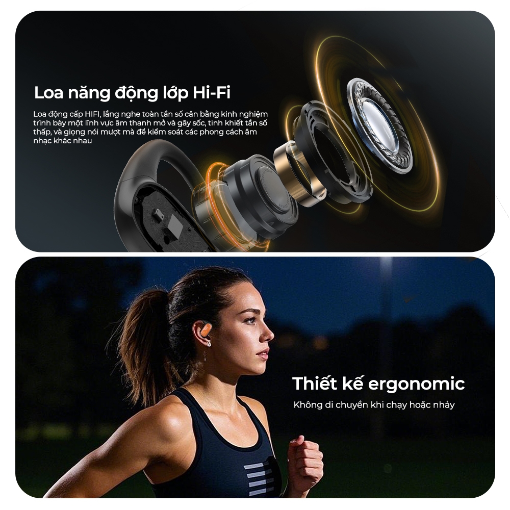 HTC NE10 Tai nghe dịch thuật AI  Cát lấp lánh  Tai nghe không dây Bluetooth V5.4  OWS Tai nghe thể thao Tai nghe nhét | BigBuy360 - bigbuy360.vn
