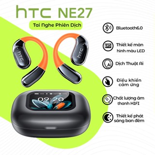 HTC NE27 Tai Nghe Phiên Dịch AI  Dịch Thời Gian Thực Bluetooth 6.0 Màn Hình Cảm Ứng LED Mic Chống Ồn