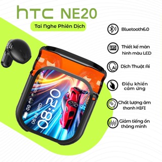 HTC NE20 Tai Nghe Phiên Dịch Tai Nghe Bluetooth 6.0 AI Dịch Trực Tiếp Màn Hình LED Thông Minh Chất Âm HiFi Chuẩn Công Nghệ Khử Ồn