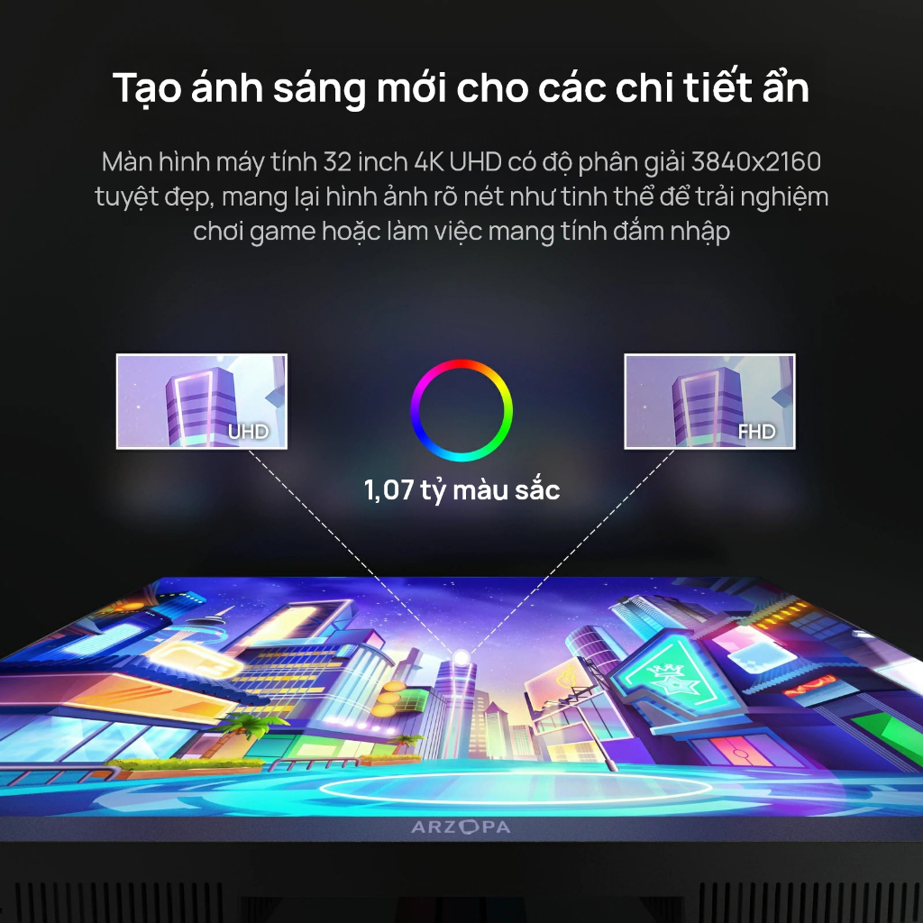 Màn hình chơi game ARZOPA M3RC-32 ” 4K UHD (3840x2160) 144HZ | BigBuy360 - bigbuy360.vn
