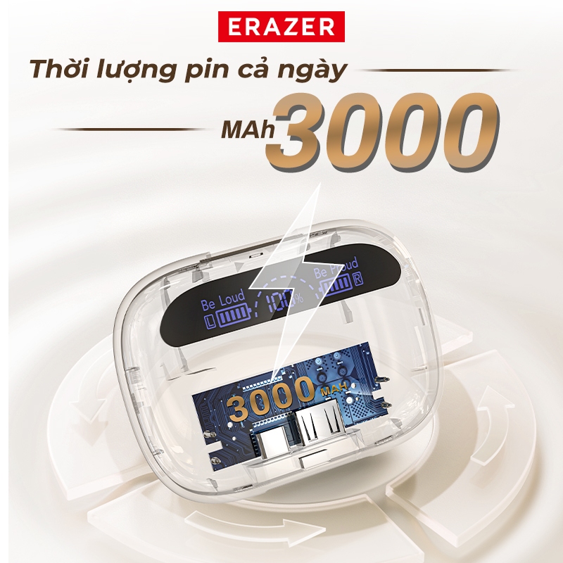 Lenovo erazer XP18 Tai Nghe Phiên Dịch AI Bluetooth 6.0 Màn hình LED hiển thị nguồn Pin dung lượng lớn 3000mAh Tai nghe sạc dự phòng Chất lượng âm thanh HiFi Chống nước Thiết kế nhỏ gọn ASMR | BigBuy360 - bigbuy360.vn