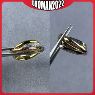 Nhẫn ba vòng vuông cá tính thời trang