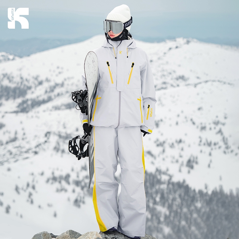 Bộ đồ trượt tuyết KUFUN 2025, áo khoác và quần chống thấm nước, phù hợp cho nam và nữ trong mùa đông