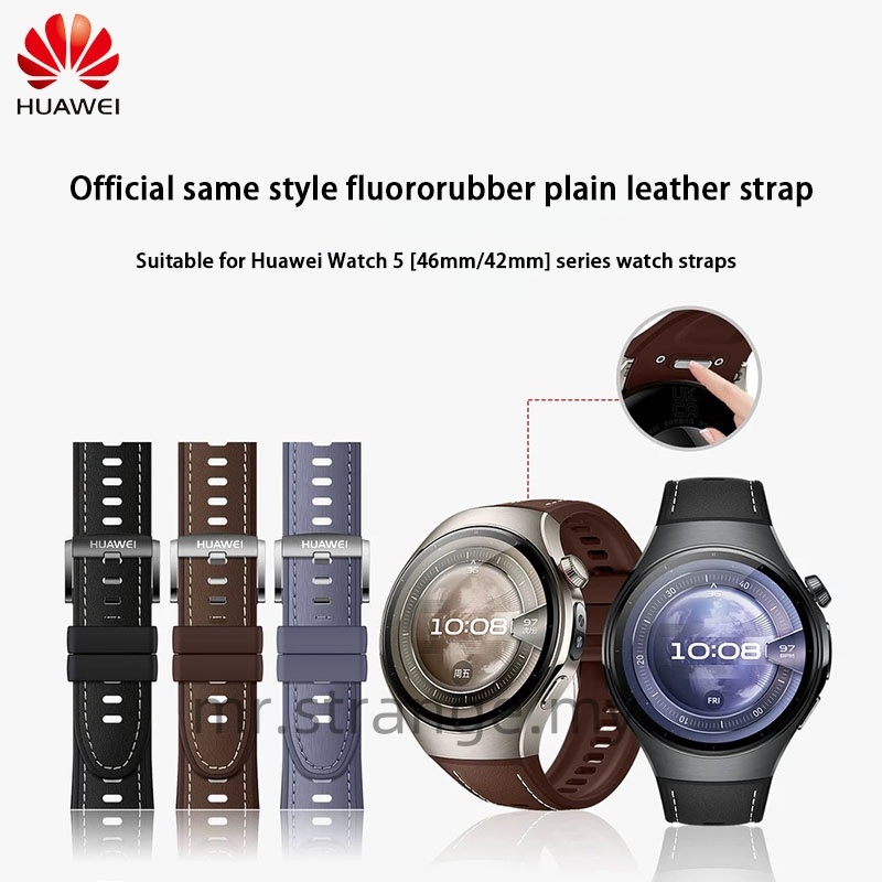 Thích hợp cho đồng hồ Huawei Watch 5 dây đeo fluororubber tổng hợp Watch 5 42mm / 46mm trang web chính thức cùng loại dây đeo báo chí