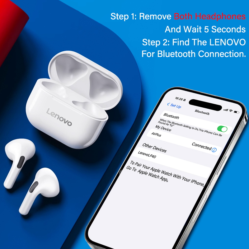 Tai Nghe Thể Thao Bluetooth Lenovo LP40 Pro - Chống Mồ Hôi, Đeo Chắc Chắn, Âm Bass Cực Đã, Pin 10 Giờ Cho Cả Ngày Vận Động | BigBuy360 - bigbuy360.vn