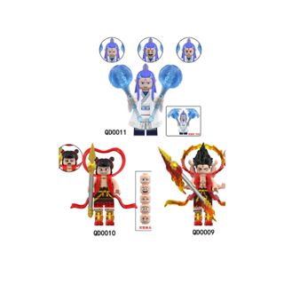  Nezha Ao Bing mô hình lắp ráp đồ chơi trẻ em xếp Trang trí minifigures 