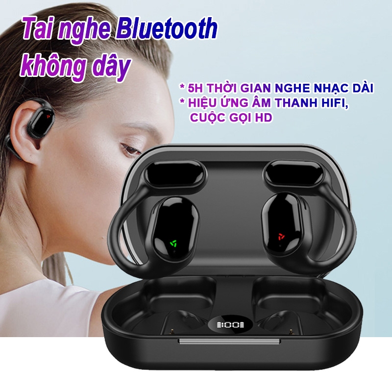 XG33 Tai Nghe Thể Thao BLUETOOTH 5.3 Thiết Kế Đeo Vành Tai Tai Nghe Cảm Ứng Vân Tay Kèm Micro Giảm T