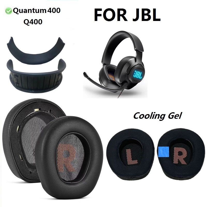 Miếng Đệm Tai Cho JBL Quantum 400 Q400 Trò Chơi Tai Nghe Thay Thế Chất Lượng Cao Băng Đô Cao Su Earmuff Tai Gối
