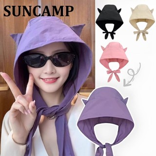 Dây đeo quỷ nhỏ mũ ngư dân nhanh khô tấm che chống nắng dành cho nữ mũ xếp mỏng bảo vệ tai