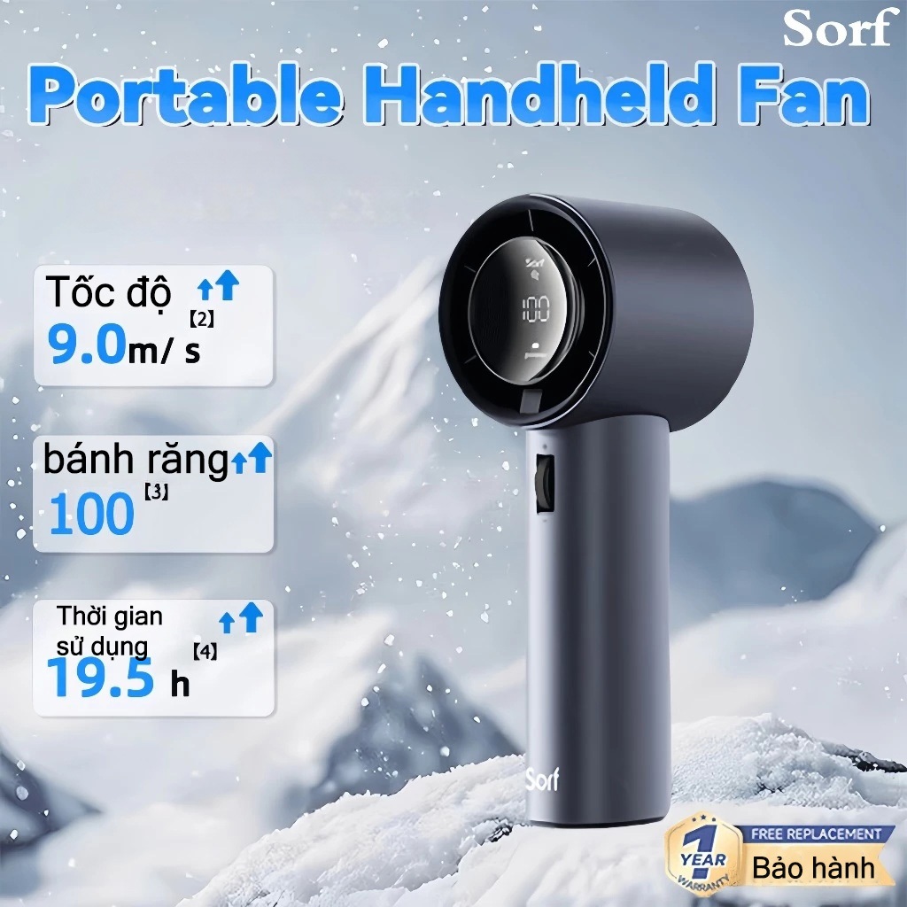 Sorf A18 Pro - Quạt Cầm Tay & Để Bàn 2 Trong 1: Gió Mạnh, Chạy Êm, Làm Mát Nhanh Chóng