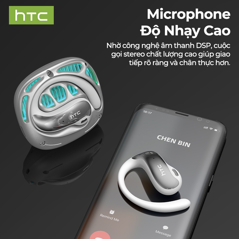 HTC NE30 Tai nghe không dây đích thực Tai nghe dịch AI Tai nghe Bluetooth không dây Bluetooth V6.0 Tai nghe chơi game loại móc tai | BigBuy360 - bigbuy360.vn