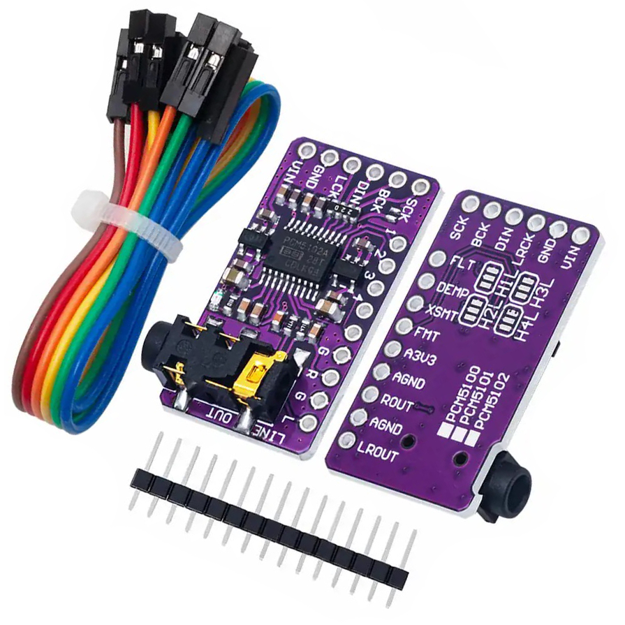 Giao diện I2S PCM5102A DAC Bộ giải mã GY-PCM5102 Mô-đun máy nghe nhạc I2S cho Raspberry Pi pHAT Bảng