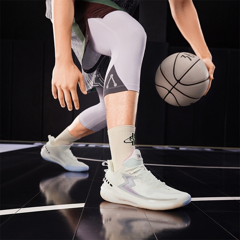 Giày bóng rổ nam 361 độ Big3 5.0 Quick Pro Ổn định tấm Carbon chống mài mòn 672421111