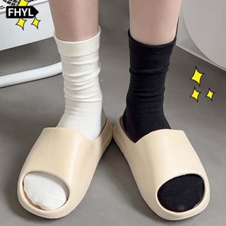 【Hà Nội  Vớ FHYL cotton cổ cao màu đen/ trắng thời trang thu đông đơn giản dành cho nữ