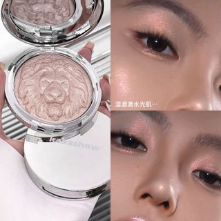  Bột làm nổi bật KAKASHOW 14g - Họa tiết sư tử Chống thấm nước lâu trôi Ngọc trai 3D Làm sáng da mặt Highlighter Contour Powder C546 