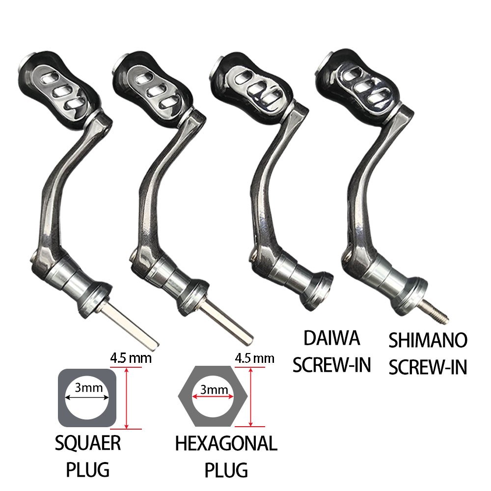 Máy Câu Tay Cầm Carbon Quay Cuộn Thay Thế Tay Cầm Cho DAIWA Cho SHIMANO Cắm Tay Cầm Vít-in Tay Cầm Đ