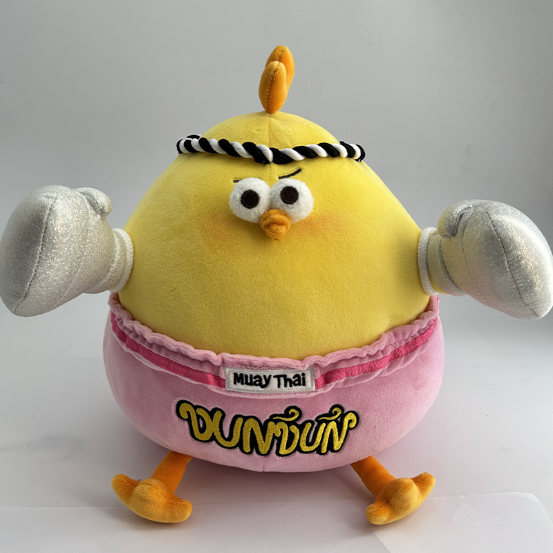 Miniso X Dundun Chicken Series Muay Thái Dundun Chicken Búp bê 10 inch
