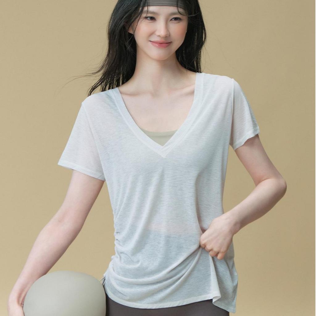 Áo thể thao cổ rộng Fumeng mới 2025