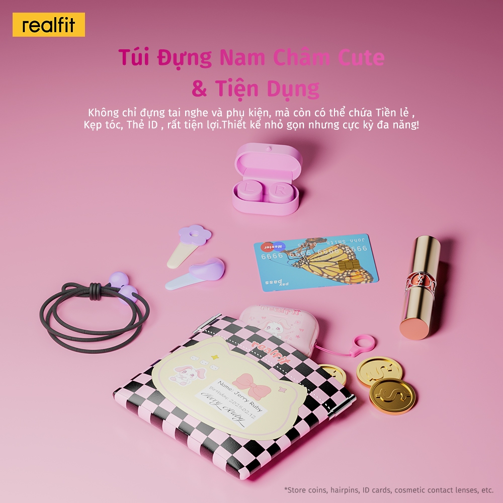 [Qùa tặng] Tai nghe Bluetooth Mini Realfit S2 Hoạt hình dễ thương Dopamine đầy màu sắc BT6.0 có điều khiển bằng ứng dụng | BigBuy360 - bigbuy360.vn