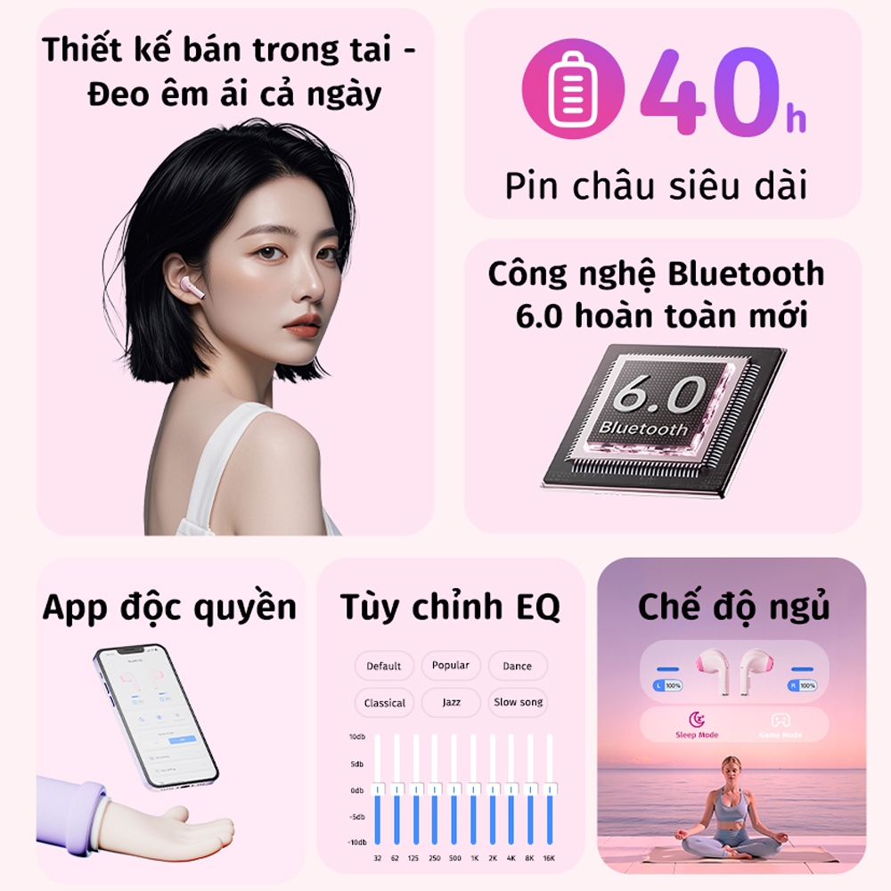 [Qùa tặng] Tai nghe Bluetooth Mini Realfit S2 Hoạt hình dễ thương Dopamine đầy màu sắc BT6.0 có điều khiển bằng ứng dụng | BigBuy360 - bigbuy360.vn