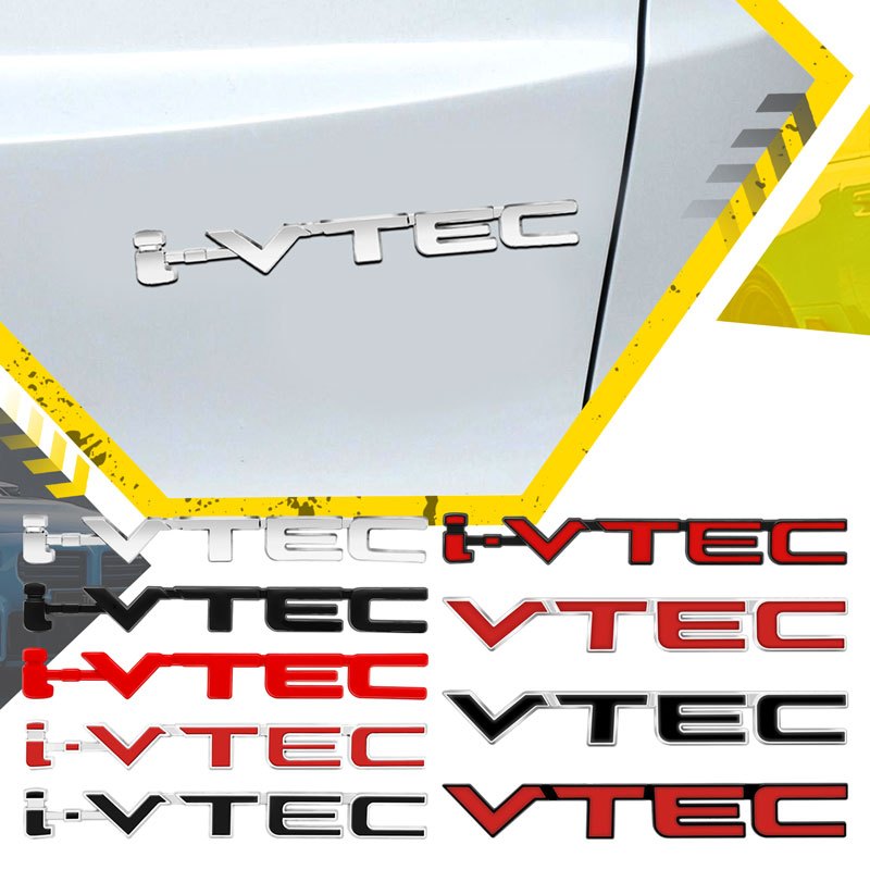 3D Xe Chữ Logo Phía Sau Thân Xe Huy Hiệu Miếng Dán VTEC Decal Phụ Kiện Cho Xe Honda City Civic Accor