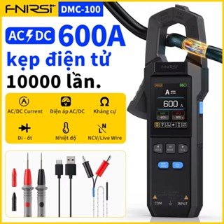 Máy đo kẹp dòng điện FNIRSI DMC-100 DC 10000 Đếm Đồng hồ vạn năng kỹ thuật số 600A Máy kiểm tra kẹp Ampe NCV Dụng cụ thợ điện