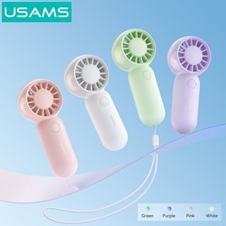 Quạt Siêu Mini USAMS Quạt Cầm Tay Di Động Quạt Bỏ Túi USB 3 Tốc Độ Siêu Nhẹ Có Dây Buộc
