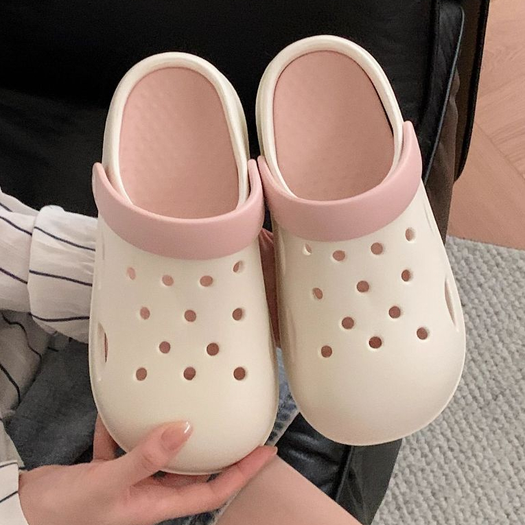 Xixitiao Lỗ Giày Đi Biển Kỳ Nghỉ EVA Đế Dày Đi Biển Nữ Màu Sắc Độc Đáo Phù Hợp Với Phong Cách Thể Thao Thời Trang