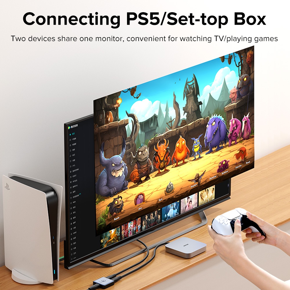 Bộ chuyển đổi LLANO HDMI 2.0, Bộ chuyển đổi bộ chia HDMI 2 trong 1 / 1 trong 2, Bộ chuyển đổi bộ chia HDMI 4K / 60Hz 2K / 120Hz, Hộp số 20M, Bộ cho máy tính xách tay / Công tắc PS4 PS / TV / Màn hình | BigBuy360 - bigbuy360.vn