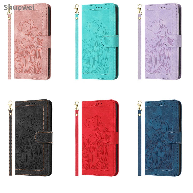 Dành Cho Iphone 13 14 15 16 16E 17 17E Pro Plus Max SE 4 Ốp Lưng Ví Da Lật Vỏ Đựng Thẻ