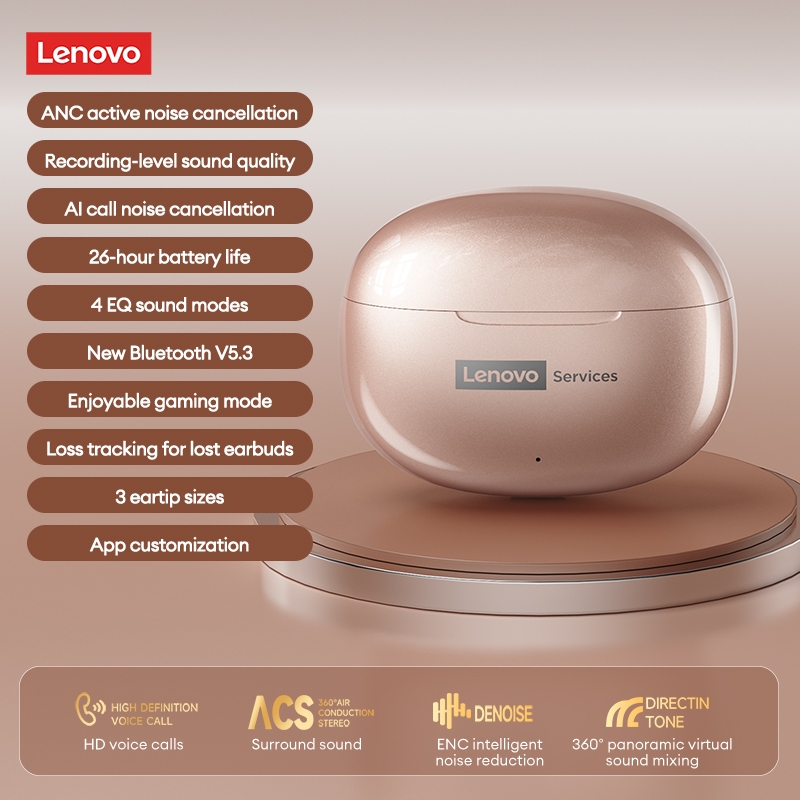 Tai nghe chơi game Lenovo LE202 Tai nghe Bluetooth Độ trễ thấp trong tai IPX4 Chất lượng âm thanh HIFI chống nước Bluetooth 5.3 | BigBuy360 - bigbuy360.vn