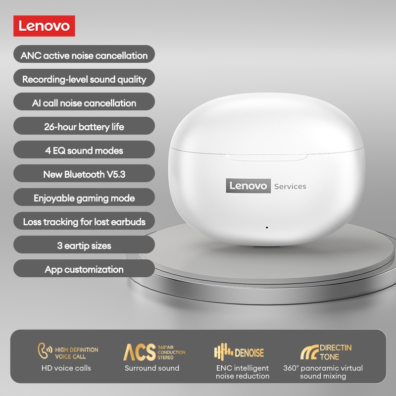 Tai nghe chơi game Lenovo LE202 Tai nghe Bluetooth Độ trễ thấp trong tai IPX4 Chất lượng âm thanh HIFI chống nước Bluetooth 5.3 | BigBuy360 - bigbuy360.vn