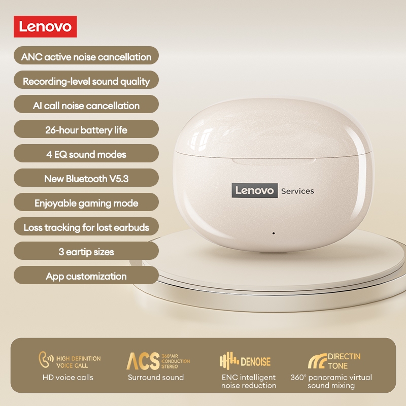 Tai nghe chơi game Lenovo LE202 Tai nghe Bluetooth Độ trễ thấp trong tai IPX4 Chất lượng âm thanh HIFI chống nước Bluetooth 5.3 | BigBuy360 - bigbuy360.vn