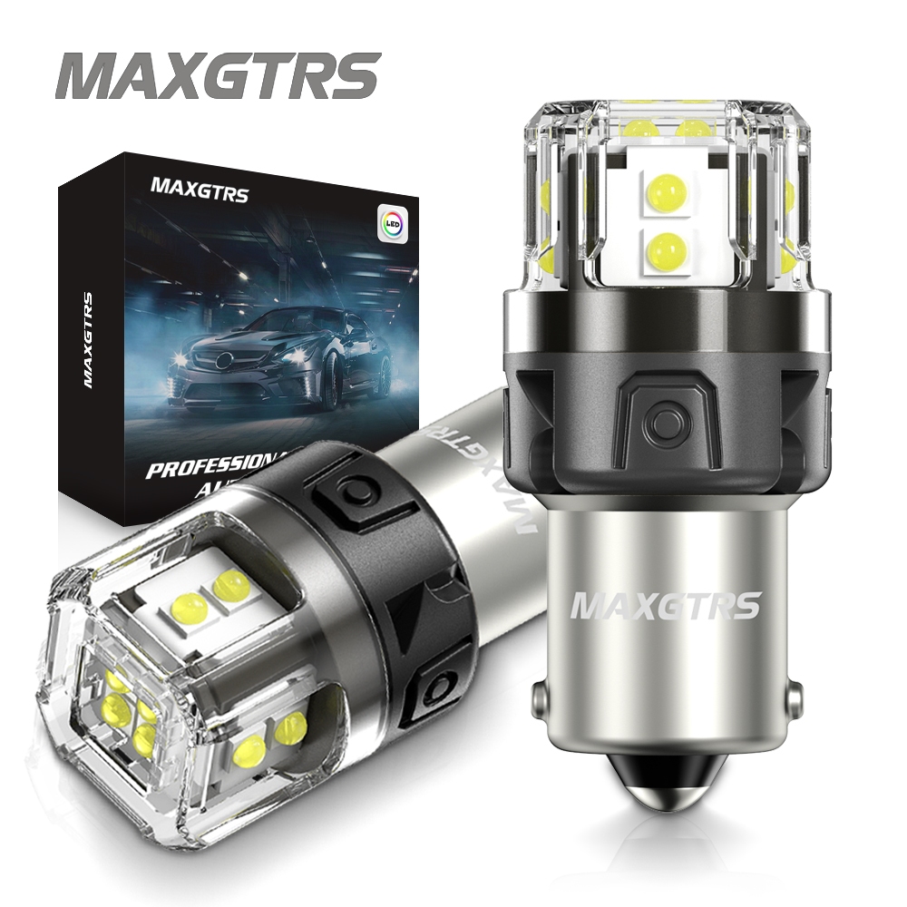 MAXGTRS 2x S25 1156 1157 P21W BA15S LED Canbus T20 7443 W21 / 5W 7440 W21W Đèn hậu ô tô Trắng Đỏ Vàng Phanh Đèn báo rẽ Đèn lùi DRL